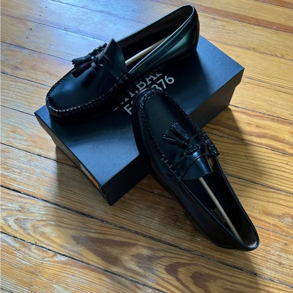 GH BASS WEEJUN TASSEL LENNOX LEATHER LOAFER - Brand New - Size 10W - Picture 3 of 8